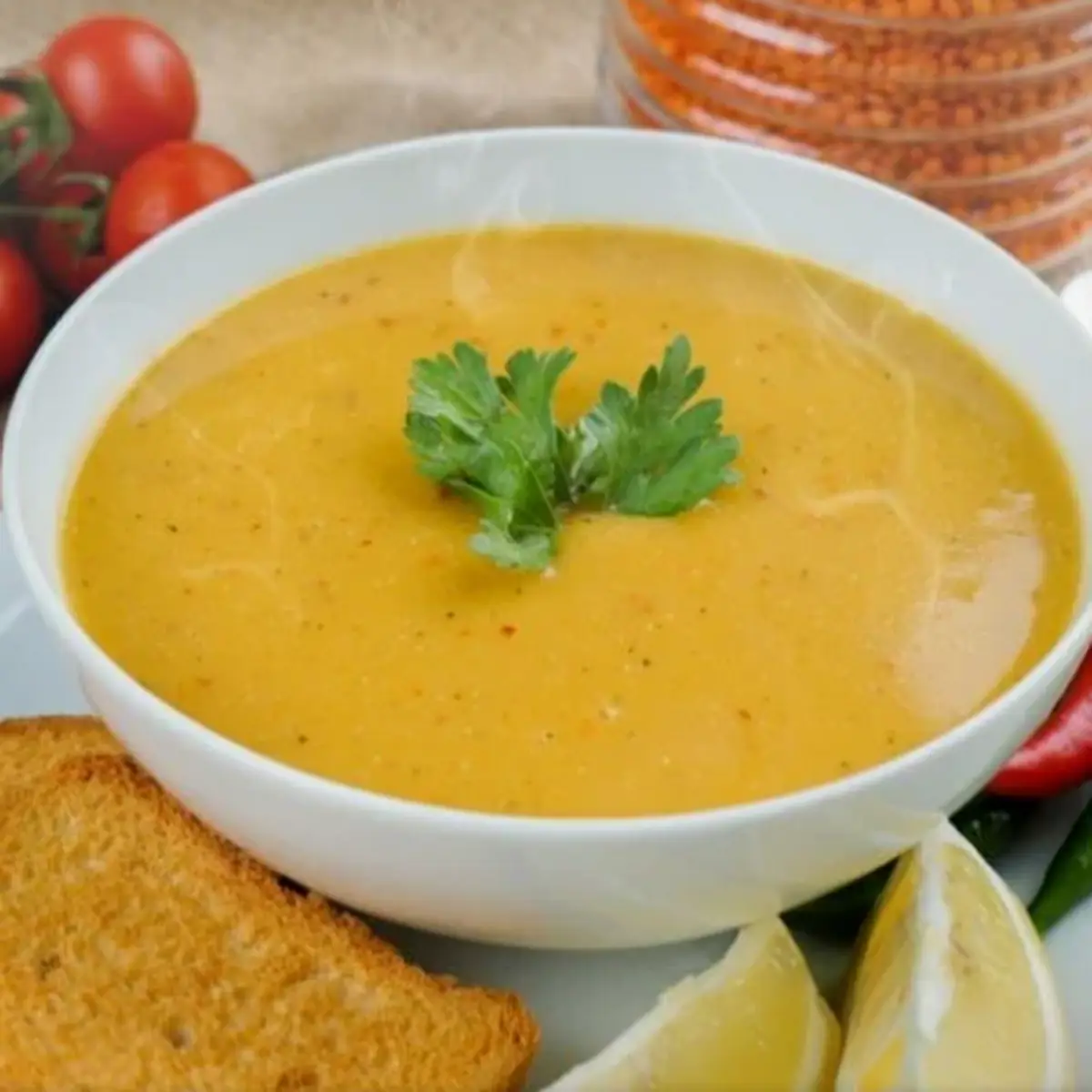 lentil soup شوربة العدس